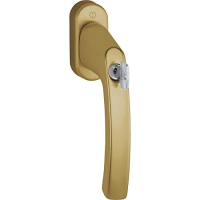 Imagen de Hoppe 11780630 LIÈGE Secu100 Manilla con cerradura de botón a presión (7 x 40 cm), color bronce