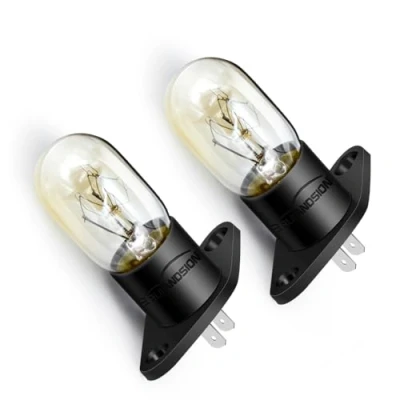 Imagen de Ruiandsion Bombilla de microondas T170 Base 230V 20W lámpara para horno pera universal, blanco cálido (paquete 2)