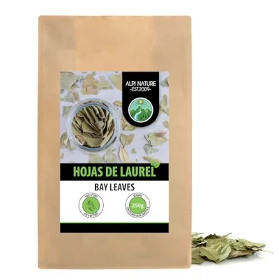 Imagen de hojas de laurel (250g), secadas suavemente, 100% puras y naturales