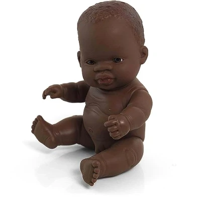 Imagen de Miniland Baby Africano Niño 21cm Muñeco, Color real (31143)