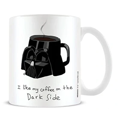 Imagen de Pyramid International Taza de cerámica con diseño Darth Vader Wars, en caja regalo (diseño café lado oscuro) 325 ml, producto oficial MG26523