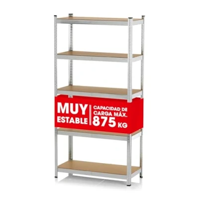 Imagen de EASYmaxx estanterías para Cargas Pesadas 180x90x40 cm Capacidad de Carga 875kg estantería Bodega, Almacenamiento con 10 estantes Ajustables garajes