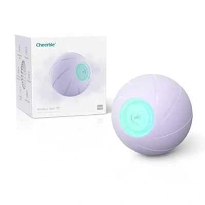 Imagen de Cheerble Wicked Ball PE, 3 Modos de interacción, Juguete Interactivo para Perros, Pelota autorodante Perros con Luces LED, DC Recargable, Divertido Regalo cumpleaños Grandes