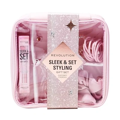 Imagen de Revolution Hair Sleek &amp; Set Kit de Peinado, Completo Estilo con Clips, Gomas, Gel Más