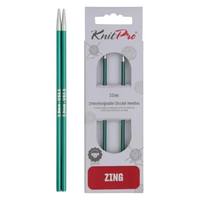 Imagen de Knit Pro K47528 Pasadores de Punto: Circular: Intercambiables: Especial: ZING: 3 mm, Metal, Colores Variados, 3,00 mm