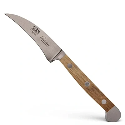 Imagen de Güde Solingen mondador, Cuchillo para pelar Forjado, 6 cm, Madera de Roble Barril, Alpha FASSEICHE Doble virola, Hecho a Mano en Alemania, Chrome Steel