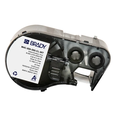 Imagen de Brady M4C 500 595 CL WT cinta vinilo blanco sobre transparente 12,7 mm x 6,1 m (original)