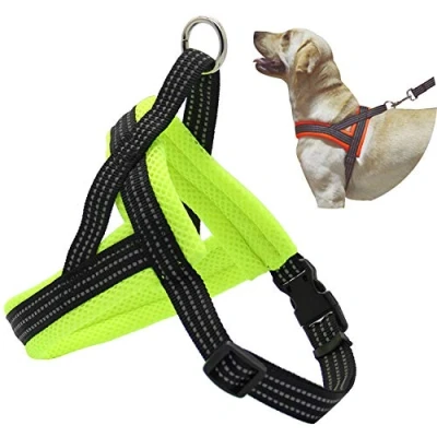 Imagen de BPS® Arnés Correa para Perros Mascotas Collar Ajustable 4 Tamaños Colores Elegir Perro Pequeño Mediano y Grande (L, Azul) BPS 3883A