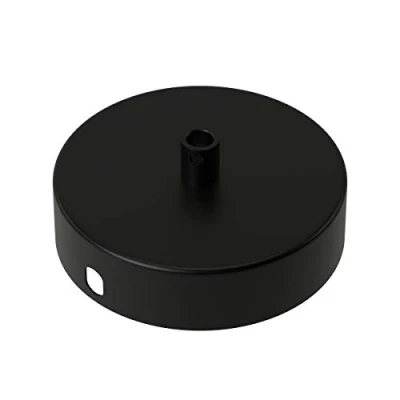 Imagen de Calex 940010 Floron negro mate con un agujero central para cable. 100x100x25mm. Include kit de montaje techo.