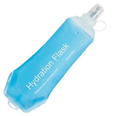 Imagen de AXEN Frasco suave de 500 ml, TPU plegable para correr, botella agua paquete hidratación Ciclismo Maratón Correr senderismo