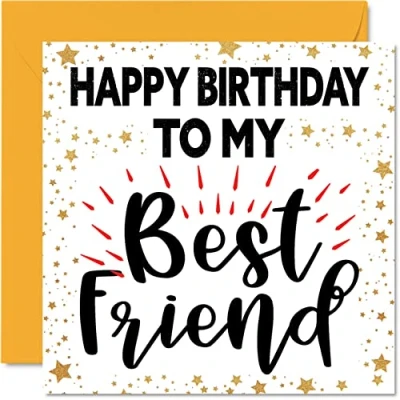 Imagen de Divertidas tarjetas de cumpleaños para amigos, mejor amigo, tarjeta feliz amigo amiga, regalos felicitación amistad 145 mm x