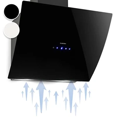 Imagen de Klarstein Campana Extractora, Extractor Cocina para Pared con Filtro Aluminio Antigrasa Lavavajillas, Flujo Aire 595m3/h, LEDs, Controles Táctil, Campanas de Cocina, Extractores Montaje