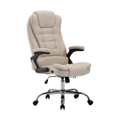 Imagen de CLP Silla De Oficina Thor Tapizado En Tela I Ordenador Ergónomica &amp; con Ruedas Escritorio Regulable Altura Color:, Color:Crema