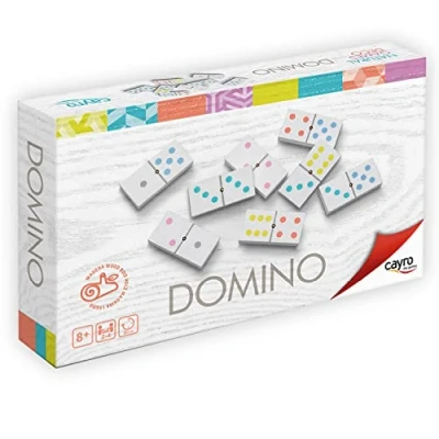Imagen de Cayro Dominó + 6 Años Modelo Moderno y Decorativo Juego Clásico De Mesa Niños Adultos Elaborado con Madera Natural 2 a Jugadores