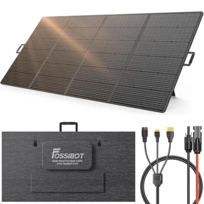 Imagen de FOSSiBOT Paneles Solares Plegables 420W para Estación de Alimentación Portátil F2400 F3600, Módulo Fotovoltaico Exteriores, Jardín, Balcón, Caravana Camping