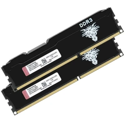 Imagen de DDR3 16GB Kit (8GBx2) 1333MHz Memoria Ram Escritorio Udimm PC3 10600 Sin ECC Búfer 1.5V CL9 2Rx8 Dual Rank 240 Pin Módulo de Actualización Memory para PC Sobremesa (Negro)