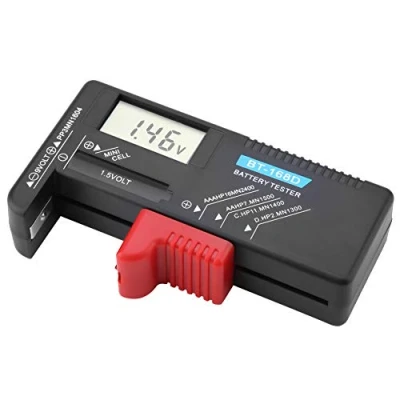 Imagen de comprobador de voltaje batería botón, BT 168D botón para AA, AAA, C, D, 9V, celda pequeña