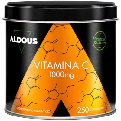 Imagen de Vitamina C 1000 mg Suministro para +8 meses 1 tableta al día Vitaminas el Cansancio, Sistema Inmune y Defensas 1000mg 250 Comprimidos pura Libre de Plástico
