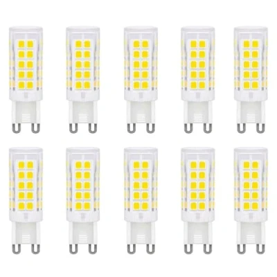 Imagen de WULUN bulbo LED G9 3W blanco frío 6500k, luz no ajustable, equivalente a halógeno de 33w, maíz para iluminación doméstica, sin parpadeo, AC 220 240v, 10 paquetes