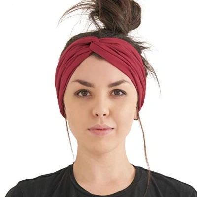 Imagen de Diadema Mujer Verano Boho Yoga Cinta Para Turbante Hombre Headband Banda Hippy Accesorio Rosa