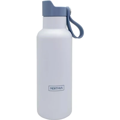 Imagen de NERTHUS FIH 1263 Botella Deportiva CLICK &amp; DRINK! de Doble Pared 500 ml con Tapón Clic, Hidratación y Estilo en un Diseño Premium Azul