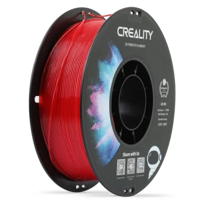 Imagen de Creality Filamento CR TPU 1,75mm Rojo, Carrete de 1KG Alta Resiliencia, Material Adhesivo Elástico Suave, para Impresora 3D