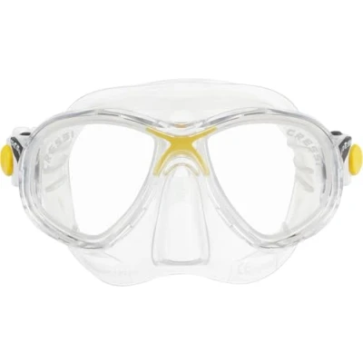 Imagen de Cressi Estrella Jr Mask Gafas de Snorkeling, Unisex niños, Transparente/Amarillo, 7 13 años