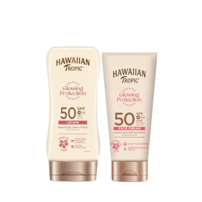 Imagen de Hawaiian Tropic Duopack Protección Solar: Glowing Protection Facial SPF 50 (50 ml) + Loción Corporal (180