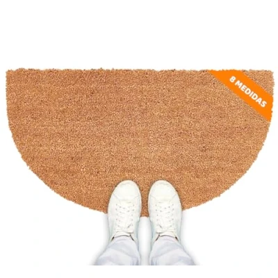 Imagen de LucaHome Felpudo Entrada casa 40x70cm semiluna Fibra de Coco con Base Antideslizante Exterior e Interior fácil Limpiar Resistente para hogar, Oficina, terraza y jardín
