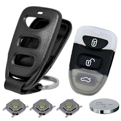 Imagen de Mando a distancia para llave de coche, 1 carcasa 3 botones + teclado microbotones pila CR2032 Hyundai/Kia