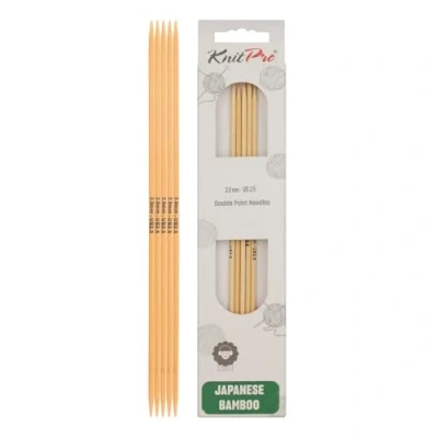 Imagen de KnitPro Agujas de bambú Doble Punta 20 cm 3,00 mm 3 Piezas
