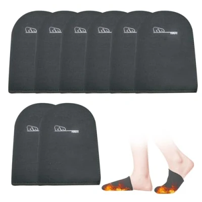 Imagen de Cubre Dedos de Neopreno Calentadores baño Hielo 4 Pares pies térmicos Invierno elásticos para Ciclismo Correr Senderismo, Gris