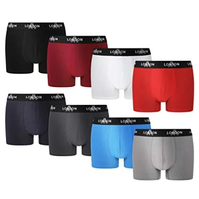 Imagen de FM London 8PACK Fitted Hipsters Boxer Shorts Culotte, Hombre, Talla: XL, Multicolour (classic mix 10)