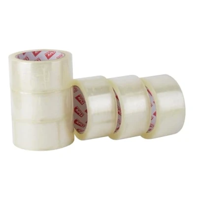 Imagen de APLI 19905 Pack de 6 rollos precinto transparente, 48 mm x 66 m, 25 µm, pp acrílico, cinta embalar recomendada para todo tipo uso