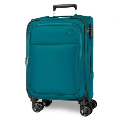 Imagen de Movom Atlanta Maleta de Cabina Verde 37x56x20 cms Blanda Poliéster Cierre TSA 34L 2,9 kgs 4 Ruedas Dobles Equipaje Mano