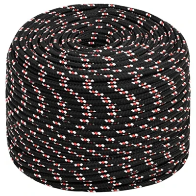 Imagen de vidaXL Cuerda de Barco Polipropileno Negra 6 mm 50 m