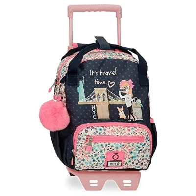 Imagen de Enso Travel Time Mochila Pequeña con carro Azul 23x28x10 cms Poliéster 6,44L