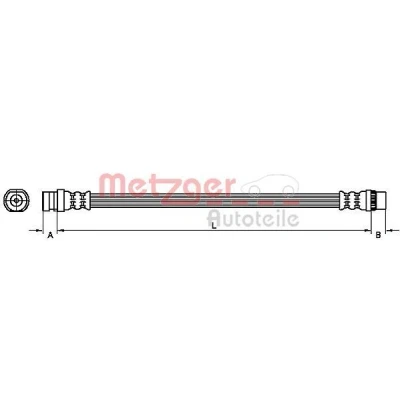 Imagen de METZGER 4110457 Latiguillos de Freno 392 RENAULT: Kangoo I Express,