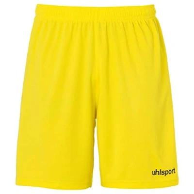 Imagen de Uhlsport Center Basic Shorts Without Slip De Juego, Hombre, Lima Amarillo/Negro, 152