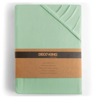 Imagen de Decoking Sábana Bajera Ajustable de 100% Algodón Peinado, White Amber Collection, Menta, 80x200 90x200