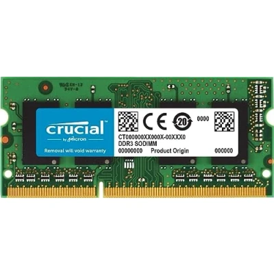 Imagen de Crucial Memoria RAM CT102464BF160B 8 GB DDR3 1600 MHz CL11 SODIMM Low Voltage Laptop Memory