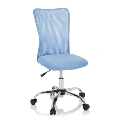 Imagen de hjh OFFICE 691018 Silla Giratoria para Niños KIDDY Net I Tejido de Malla, Escritorio Juvenil, Ajustable en Altura, Azul