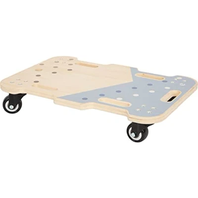 Imagen de Small Foot Tabla rodante de Madera, con Ranuras para sostener, Ruedas giratorias, a Partir 3 años, Art. 12244 Toys, Multicolor,