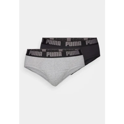 Imagen de Puma MEN Everyday Brief 2 PACK Braguitas, Hombre, Talla: Small, Grey melange/black