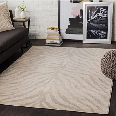 Imagen de Surya Alfombra Geométrica Luanda Alfombras Salon Modernas, Comedor, Cocina, Habitación Abstractas Estilo Bohemio, Fácil de Cuidar Grande 120x170cm, Negro