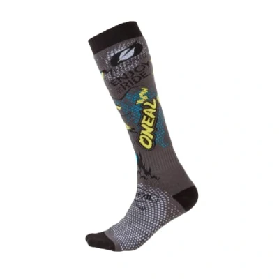 Imagen de O&#039;Neal Calcetines de motocross MTB Downhill Freeride Absorción del sudor, zona talón y la suela reforzada Pro MX Villain Unisex Adulto Gris Talla única