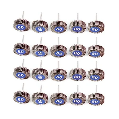 Imagen de Yuhtech 20Pcs Rueda de lija 32 x 10 3,2 mm para herramientas rotativas, grano 80,