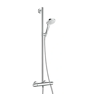 Imagen de Hansgrohe 27248400 Croma Select E Multi set de ducha con termostato, 3 tipos chorro, blanco/cromo