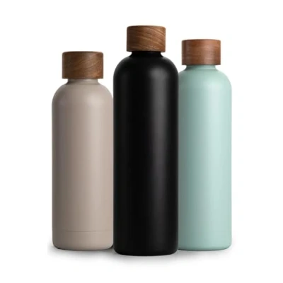 Imagen de T&amp;N Botella Agua Acero Inoxidable 1 litro, Termo Reutilizable 1l, cantimplora termica sin BPA, Aislamiento de Vacío Doble Pared para Bebidas Frías 29h y Calientes 14h
