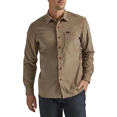 Imagen de Lee Extreme Motion All Purpose Long Sleeve Worker Shirt Camisa Abotonada, Coventry Cord, M para Hombre